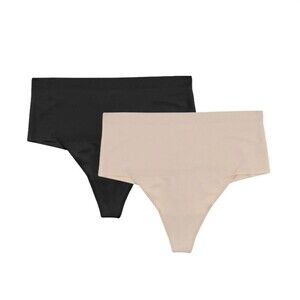 Maidenform Women's Light Control Shaping Thong 2-Pack, Style FLS080, Size XL